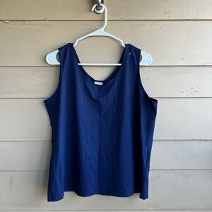 Chico's Navy Blue Tank Top - Size XL - Summer Casual Classic Minimalist
